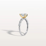 1CT Two - Tone Pave Pear Lab Grown Diamond Ring - Rings