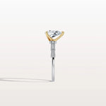 1CT Two - Tone Pave Pear Lab Grown Diamond Ring - Rings