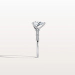 1CT Pear Cut Lab Diamond Hidden Halo Ring - Modern Style - Rings