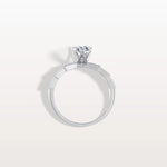 1CT Pear Cut Lab Diamond Hidden Halo Ring - Modern Style - Rings