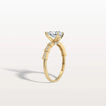 1CT Pear Cut Lab Diamond Hidden Halo Ring - Modern Style - Rings