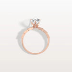 2CT Pear Cut Lab Diamond Hidden Halo Ring - Modern Style - Rings