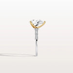 2CT Two - Tone Pave Pear Lab Grown Diamond Ring - Rings