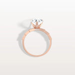 3CT Pear Cut Lab Diamond Hidden Halo Ring - Modern Style - Rings