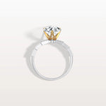 3CT Two - Tone Pave Pear Lab Grown Diamond Ring - Rings