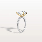3CT Two - Tone Pave Pear Lab Grown Diamond Ring - Rings