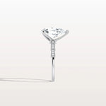 3CT Pear Cut Lab Diamond Hidden Halo Ring - Modern Style - Rings