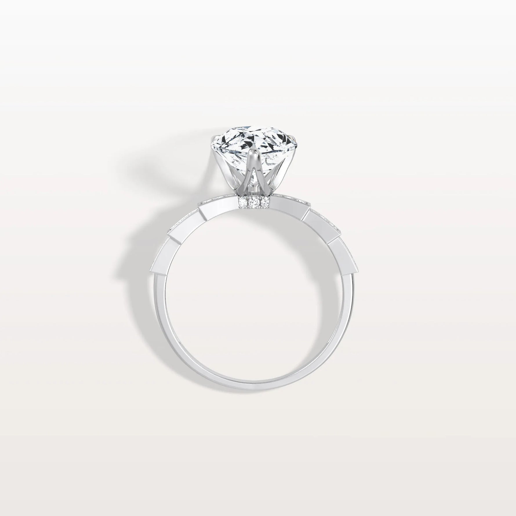 3CT Pear Cut Lab Diamond Hidden Halo Ring - Modern Style - Rings