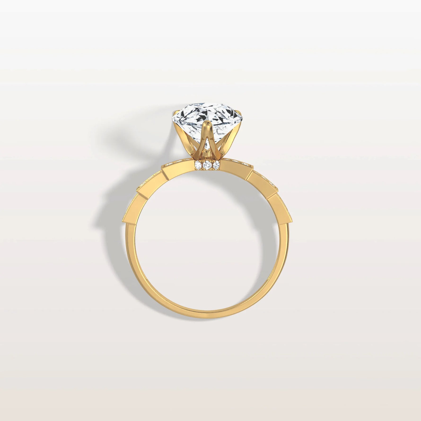 3CT Pear Cut Lab Diamond Hidden Halo Ring - Modern Style - Rings