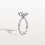 2CT Pear Lab Diamond Engagement Ring–Twisted 14K Gold Band - Rings