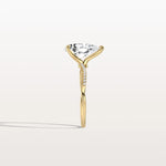 2CT Pear Lab Diamond Engagement Ring–Twisted 14K Gold Band - Rings