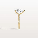 3CT Pear Lab Diamond Engagement Ring–Twisted 14K Gold Band - Rings