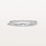 Stackable Pave Twisted Ring-14K Gold/Platinum Wedding Band - Rings