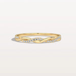 Stackable Pave Twisted Ring-14K Gold/Platinum Wedding Band - Rings
