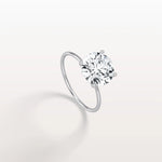 3CT Round Lab Grown Diamond Double Hidden Halo Ring - Rings