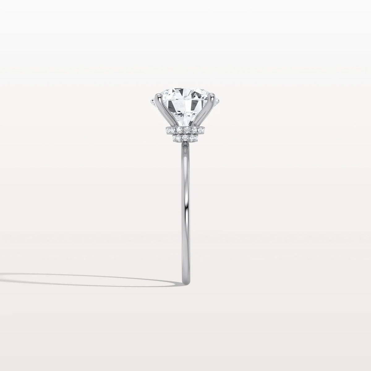 3CT Round Lab Grown Diamond Double Hidden Halo Ring - Rings