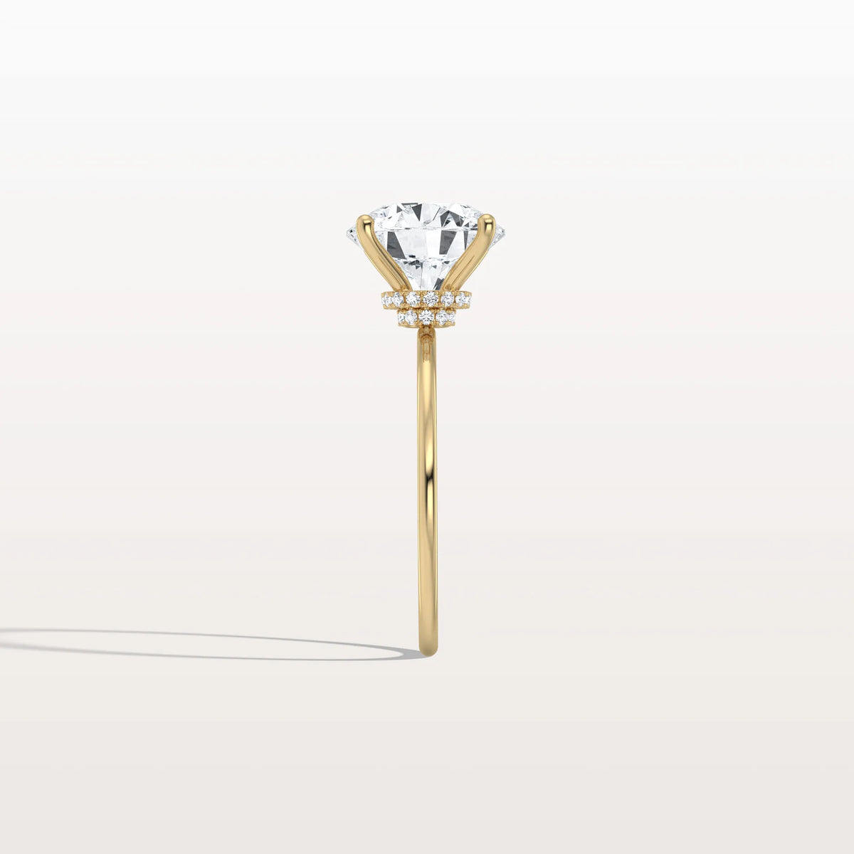 3CT Round Lab Grown Diamond Double Hidden Halo Ring - Rings