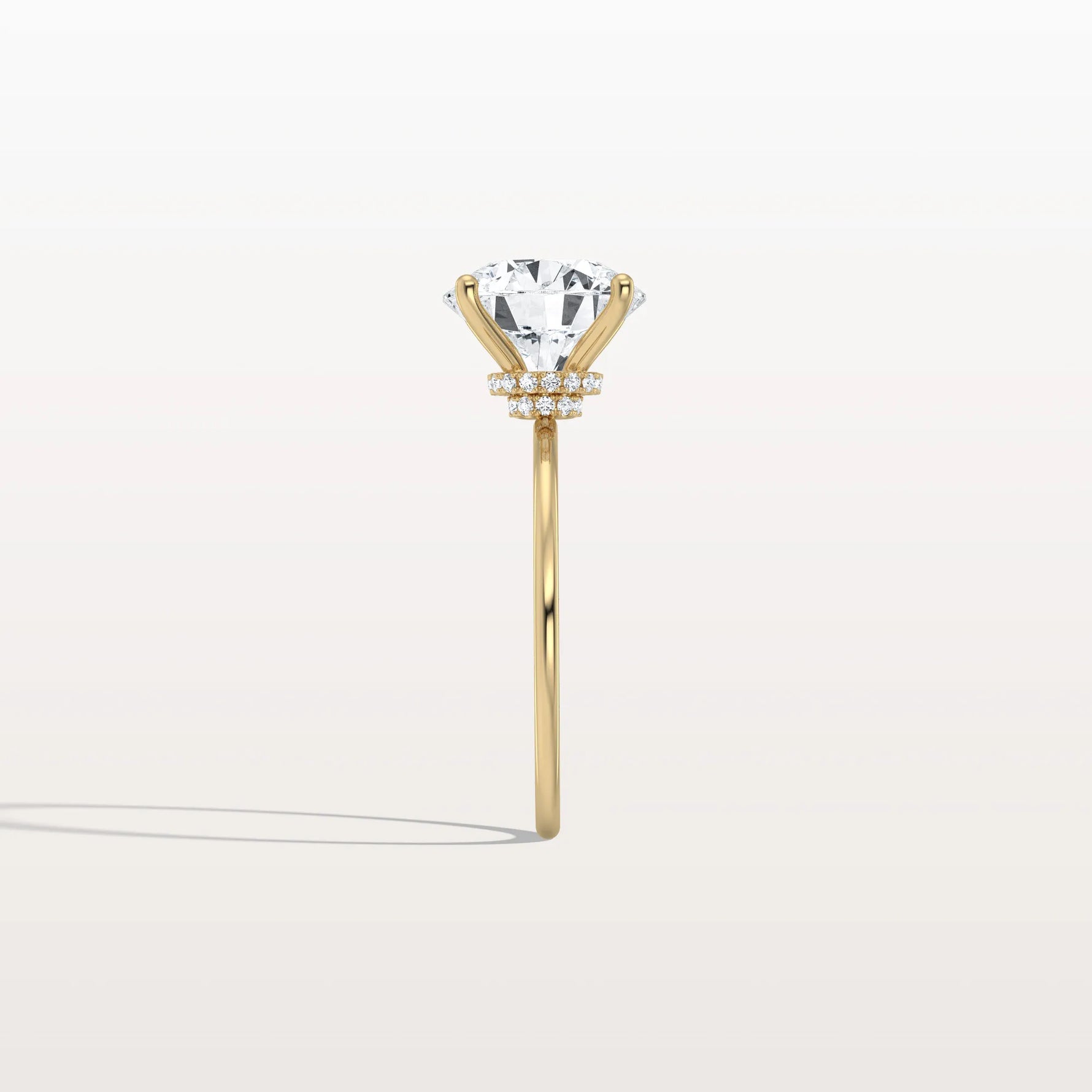 3CT Round Lab Grown Diamond Double Hidden Halo Ring - Rings