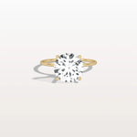 3CT Round Lab Grown Diamond Double Hidden Halo Ring - Rings