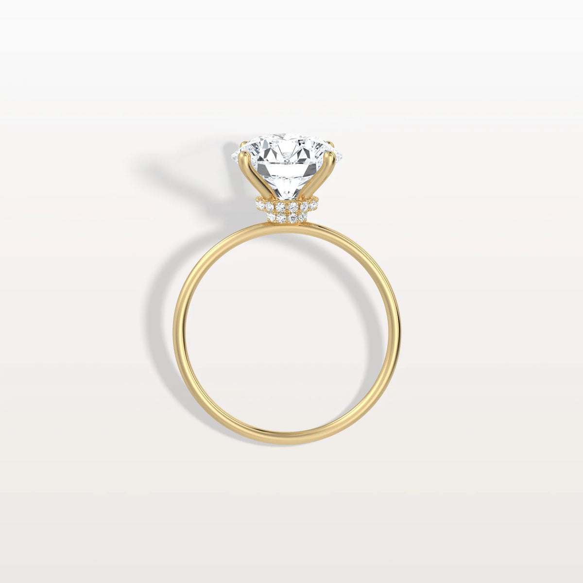 3CT Round Lab Grown Diamond Double Hidden Halo Ring - Rings