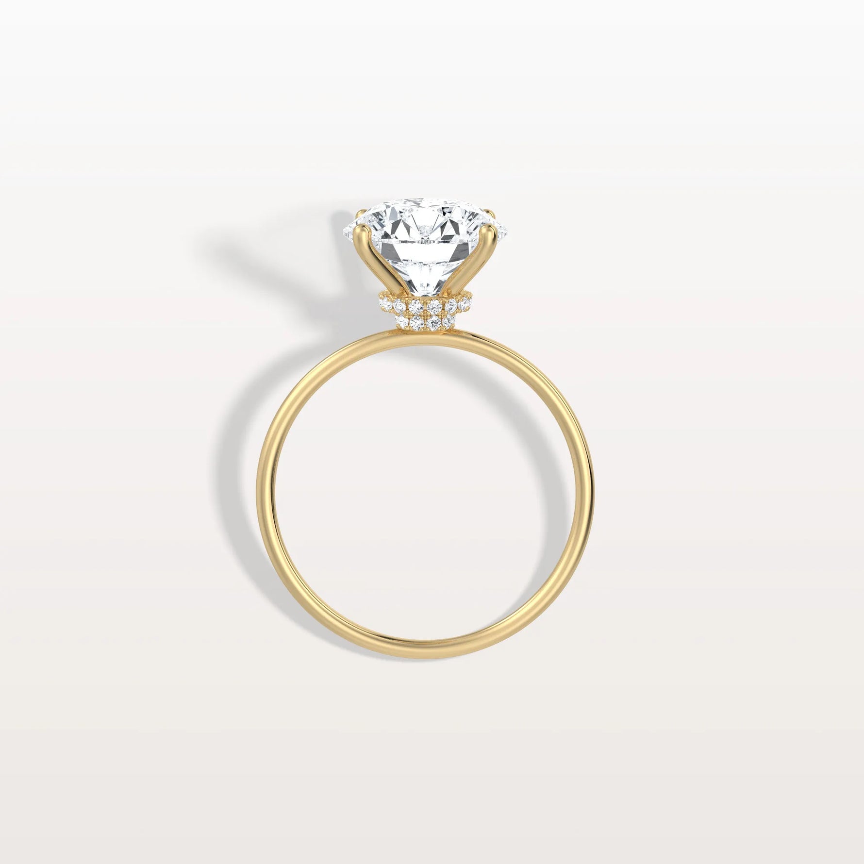 3CT Round Lab Grown Diamond Double Hidden Halo Ring - Rings