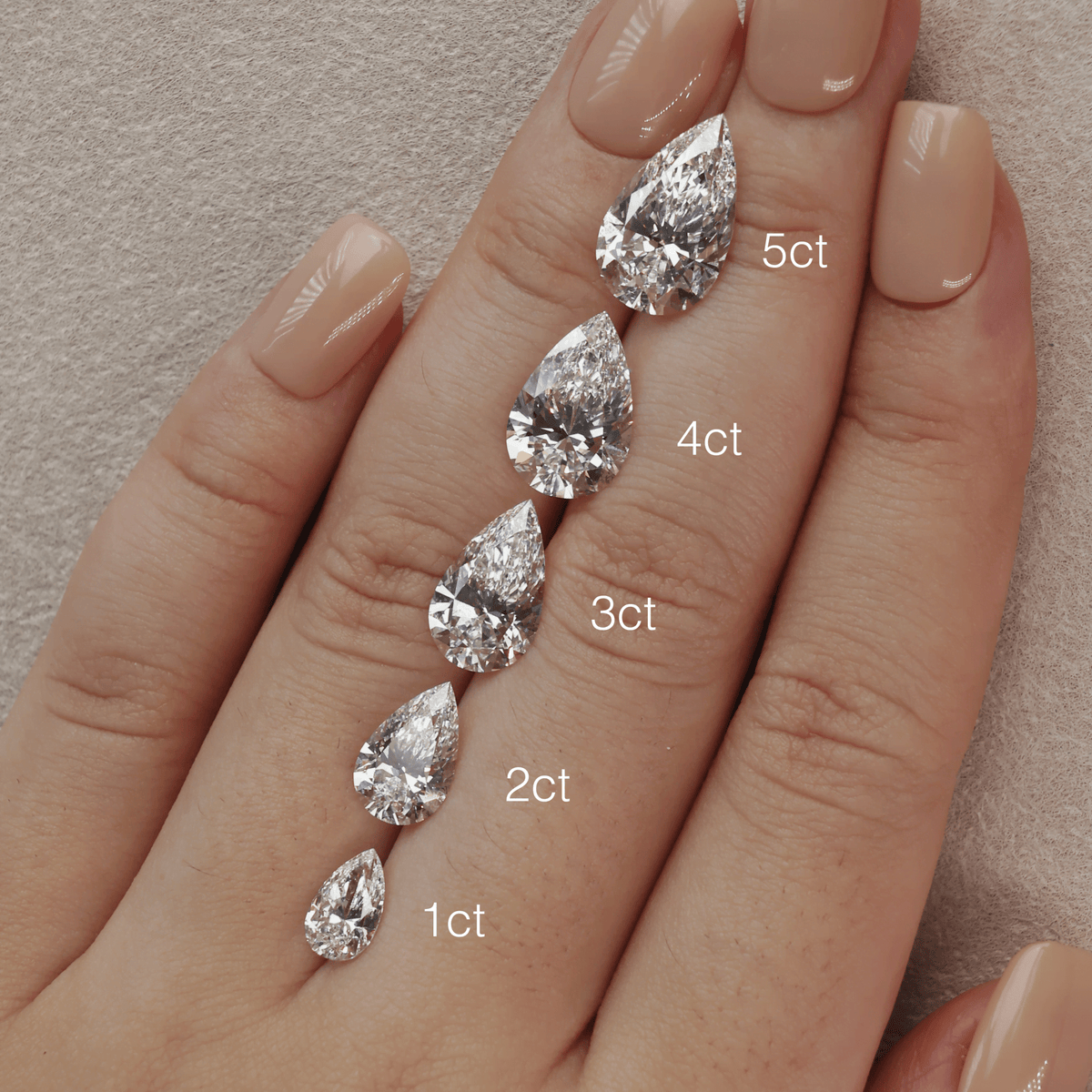 Carlotta丨Pear Lab Diamond Hidden Halo Half Pavé Engagement Ring - Rings