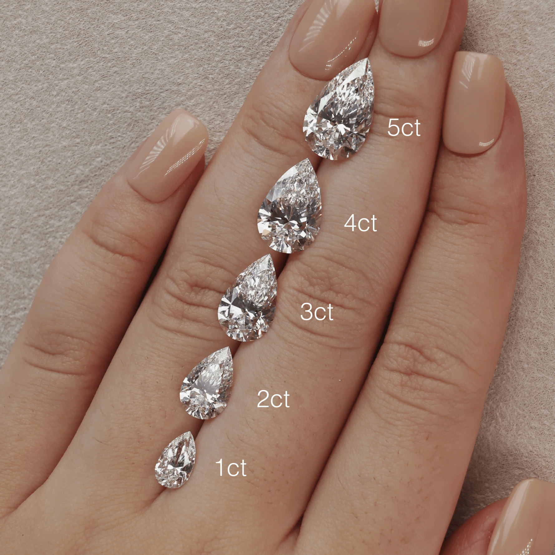 Carlotta丨Pear Lab Diamond Hidden Halo Half Pavé Engagement Ring - Rings